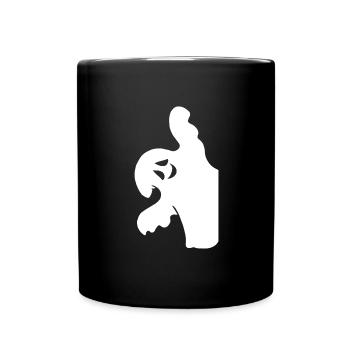 Halloween Geist Gespenst - Tasse einfarbig - Schwarz - Vorne