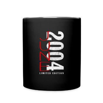 Juni 2004 geboren - Tasse einfarbig - Schwarz - Vorne