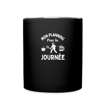le planning de ma journée - Mug uni - noir - Devant