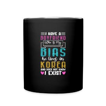 Funny K-Pop Lover K-Drama Korean - Tasse einfarbig - Schwarz - Vorne