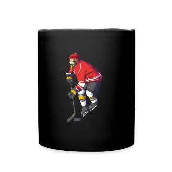 Ice Hockey Player - Full Colour Mug - black - Front