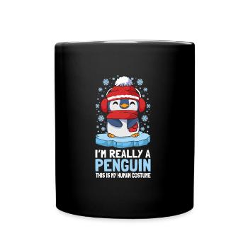 Je suis vraiment un pingouin mignon pingouin d’hiver - Mug uni - noir - Devant