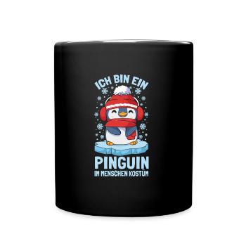 Pinguine Ich Bin Ein Pinguin - Tasse einfarbig - Schwarz - Vorne