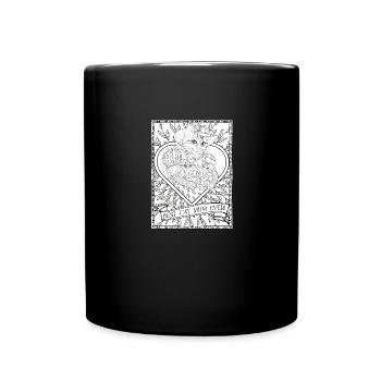 Best Cat Mum Ever Vintage Cat Mummy With Kittens - Full Colour Mug - black - Front