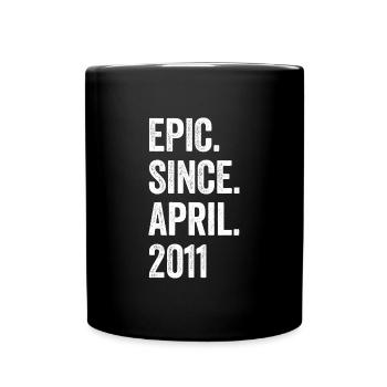 12 ans Epic depuis avril 2011 12e anniversaire - Mug uni - noir - Devant