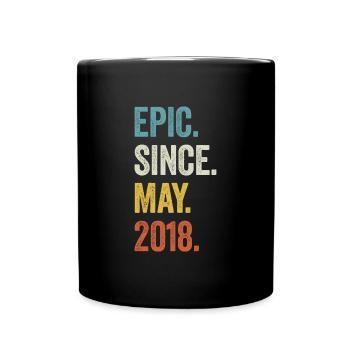 5 Years Old Epic Since May 2018 5th Birthday - Full Colour Mug - black - Front