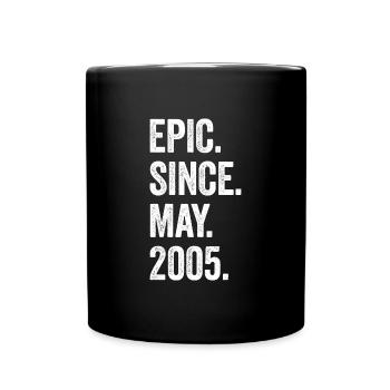 18 Years Old Epic Since May 2005 18th Birthday - Full Colour Mug - black - Front