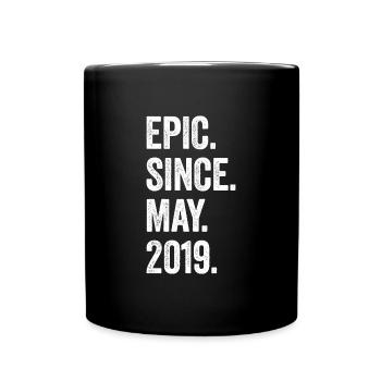 4 Years Old Epic Since May 2019 4th Birthday - Full Colour Mug - black - Front
