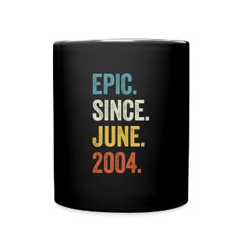 19 Years Old Epic Since June 2004 19th Birthday - Full Colour Mug - black - Front