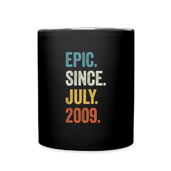 14e anniversaire 14 ans épiques depuis juillet 2009 - Mug uni - noir - Devant