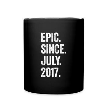 6 Years Old Epic Since July 2017 6th Birthday - Full Colour Mug - black - Front