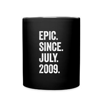 14e anniversaire 14 ans épiques depuis juillet 2009 - Mug uni - noir - Devant