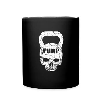 Totenkopf Pumper - Tasse einfarbig - Schwarz - Vorne