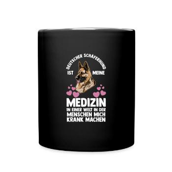 Hund Hundebesitzer Hund Hundehalter Geschenk - Tasse einfarbig - Schwarz - Vorne