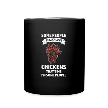 Hühnerhaltung Tierhaltung Geschenk - Tasse einfarbig - Schwarz - Vorne