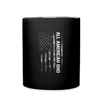 All American Bro - American Flag - Full Colour Mug - black - Front