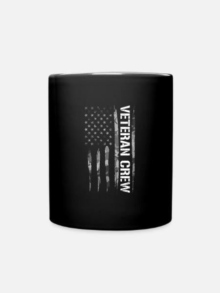 Veteran Crew - American Flag - Tasse einfarbig - Schwarz