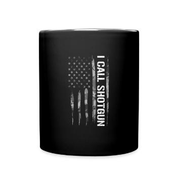 I Call Shotgun - American Flag - Full Colour Mug - black - Front