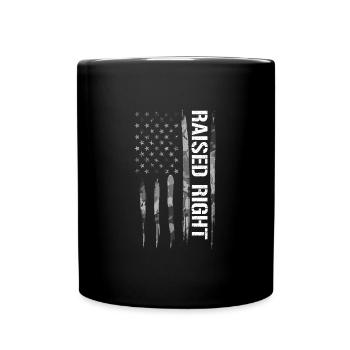 Levé à droite - Drapeau américain - Mug uni - noir - Devant