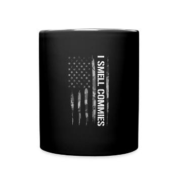 I Smell Commies - Drapeau américain - Mug uni - noir - Devant