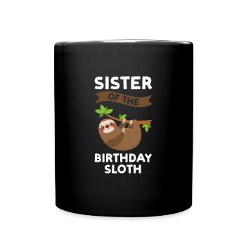 Geburtstag Schwester Bruder Geschenk - Tasse einfarbig - Schwarz - Vorne