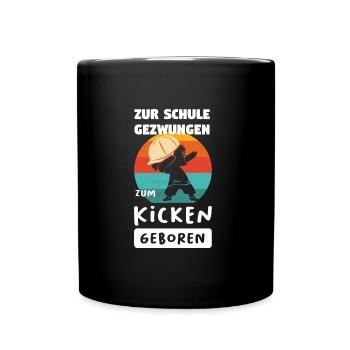 Fußball Dabbing Fußballfan Geschenk - Tasse einfarbig - Schwarz - Vorne