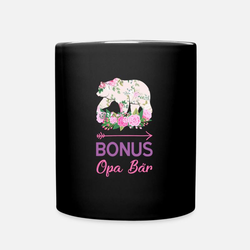 Bonus Opa Bär Bonus Opa Bär Geschenk - Tasse einfarbig - Schwarz