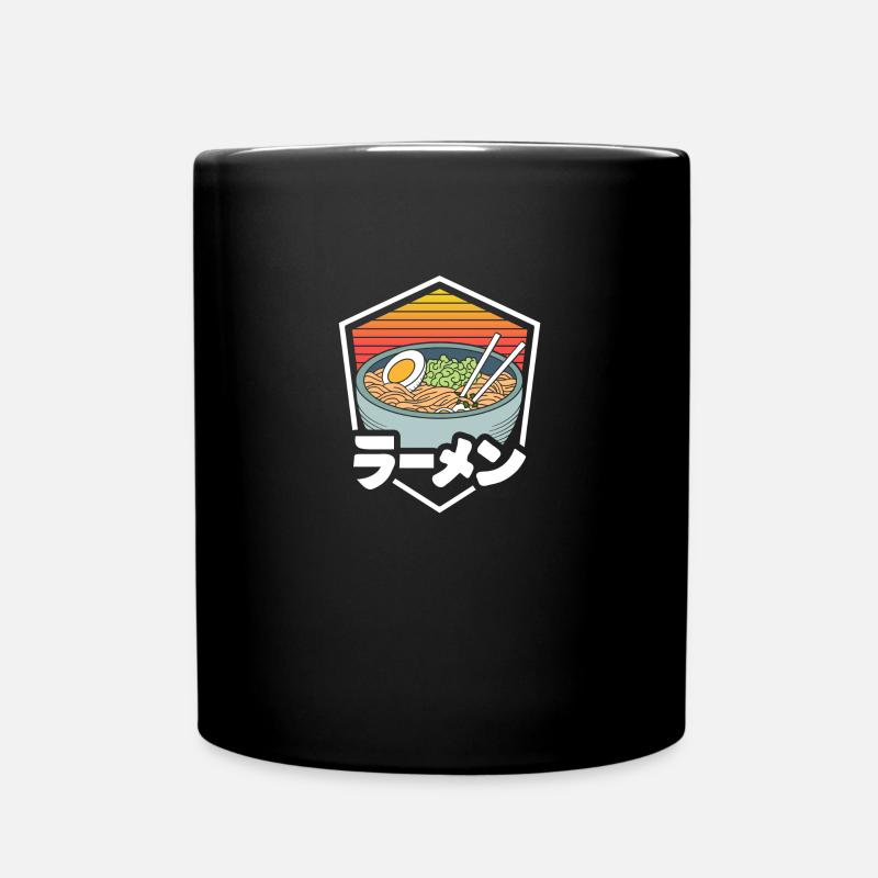 Retro Ramen - Full Colour Mug - black