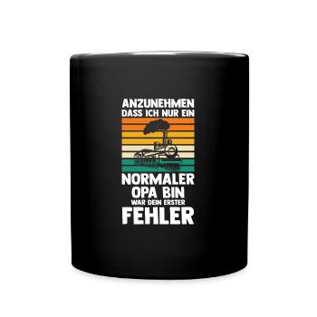 Modelleisenbahn Opa Modellbauer Geschenk - Tasse einfarbig - Schwarz - Vorne