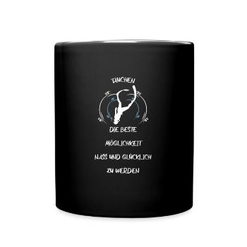 Zelt Camping Camper Pfadfinder Biwakieren - Tasse einfarbig - Schwarz - Vorne