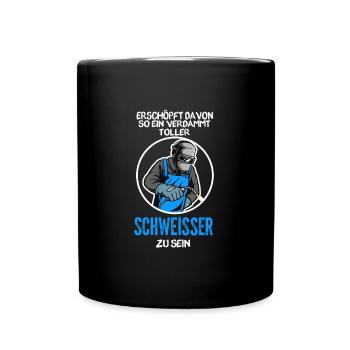 Schweißer Beruf Handwerker Geschenk - Tasse einfarbig - Schwarz - Vorne