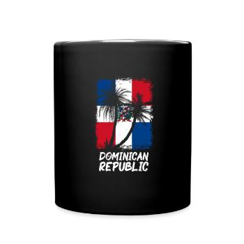 Dominican Republic Flag Dom Rep Flag Travel - Full Colour Mug - black - Front