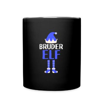 Bruder Elf Geschwister Geschenk - Tasse einfarbig - Schwarz - Vorne