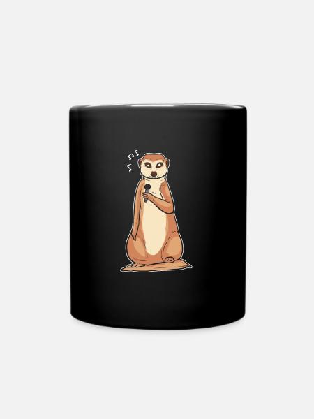 Erdmännchen - Tasse einfarbig - Schwarz