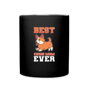 Corgi Maman Maman Fête des Mères - Mug uni - noir - Devant