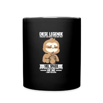 Abschied Kollegin Abschiedsparty Geschenk - Tasse einfarbig - Schwarz - Vorne