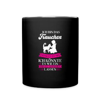 Katze Haustier Katzen Geschenk - Tasse einfarbig - Schwarz - Vorne