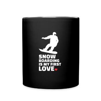 Ich Liebe Snowboarden Stilvolles - Tasse einfarbig - Schwarz - Vorne