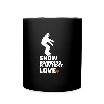 Ich Liebe Snowboarden Stilvolles - Tasse einfarbig - Schwarz - Vorne