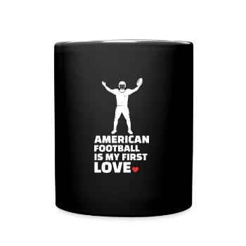 I love American football stylish - Full Colour Mug - black - Front