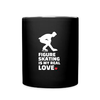 Eiskunstlauf - Tasse einfarbig - Schwarz - Vorne