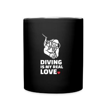J’adore plonger - Mug uni - noir - Devant