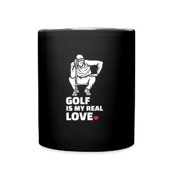 Ich Liebe Golf - Tasse einfarbig - Schwarz - Vorne