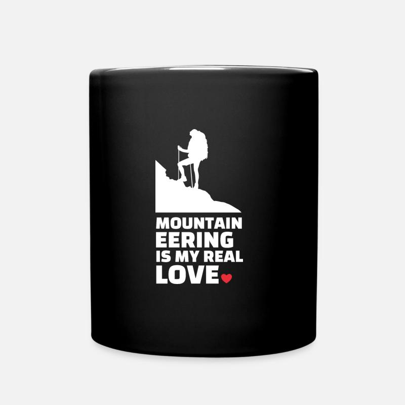 I love mountaineering - Full Colour Mug - black