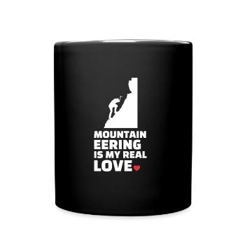 Ich Liebe Bergsteigen - Tasse einfarbig - Schwarz - Vorne