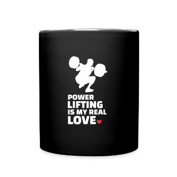 Ich Liebe Powerlifting - Tasse einfarbig - Schwarz - Vorne