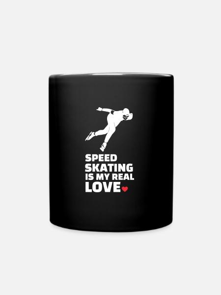 Ich Liebe Speed Skating - Tasse einfarbig - Schwarz