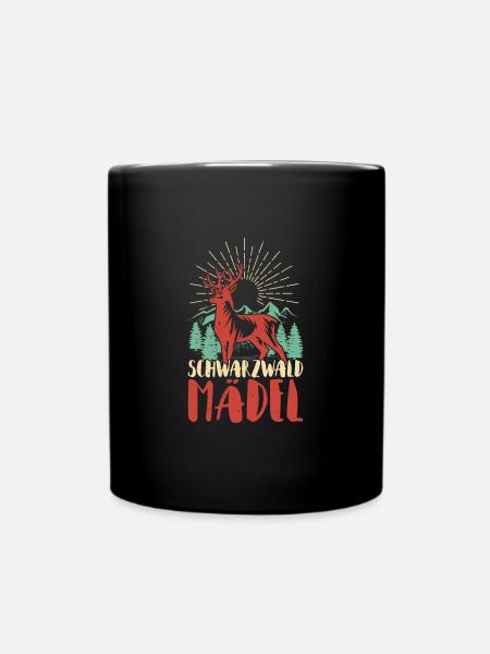 Schwarzwald Schwarzwaldmädel Bollenhut Damen - Tasse einfarbig - Schwarz
