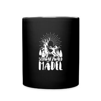 Schwarzwald Schwarzwaldmädel Bollenhut Damen - Tasse einfarbig - Schwarz - Vorne