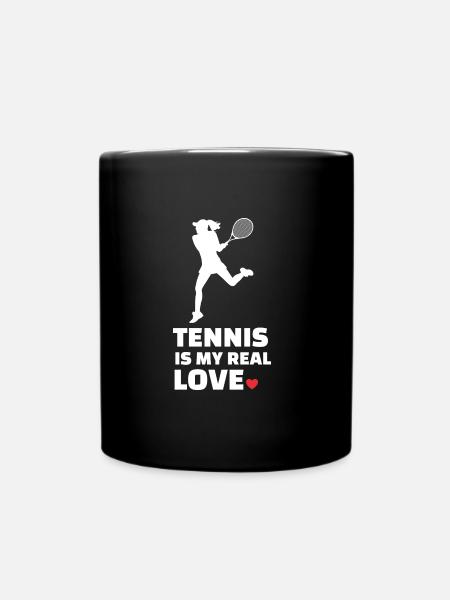 Ich Liebe Tennis - Tasse einfarbig - Schwarz